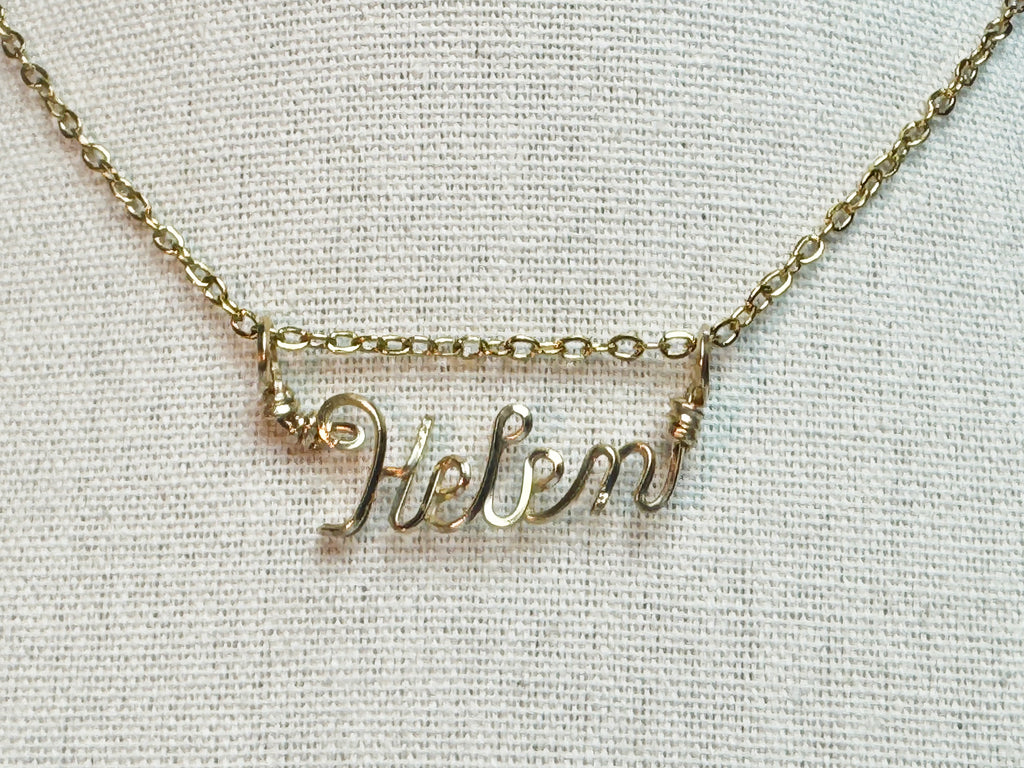 Name necklace 14 K. gold filled