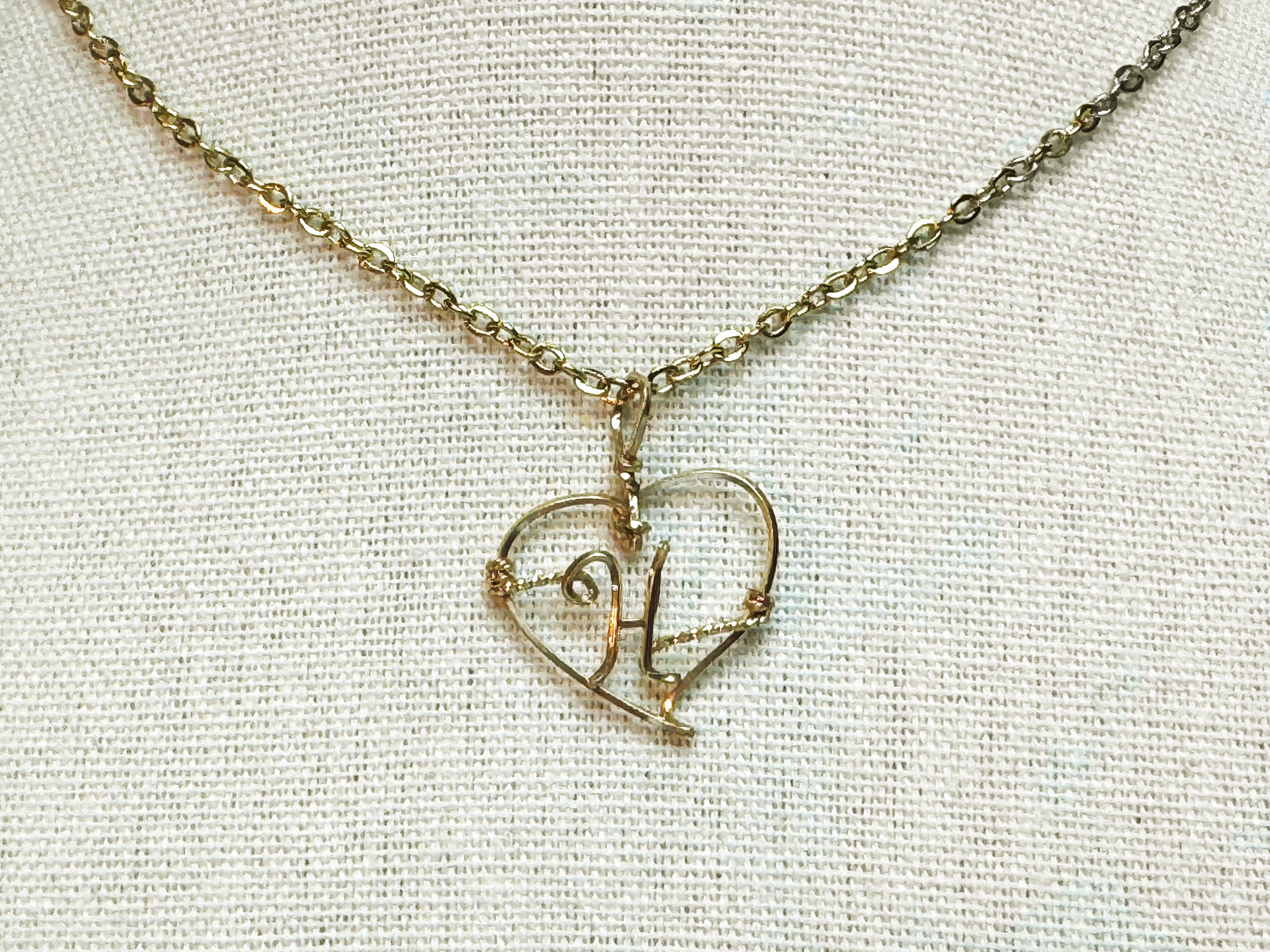 Heart necklace with an Initial