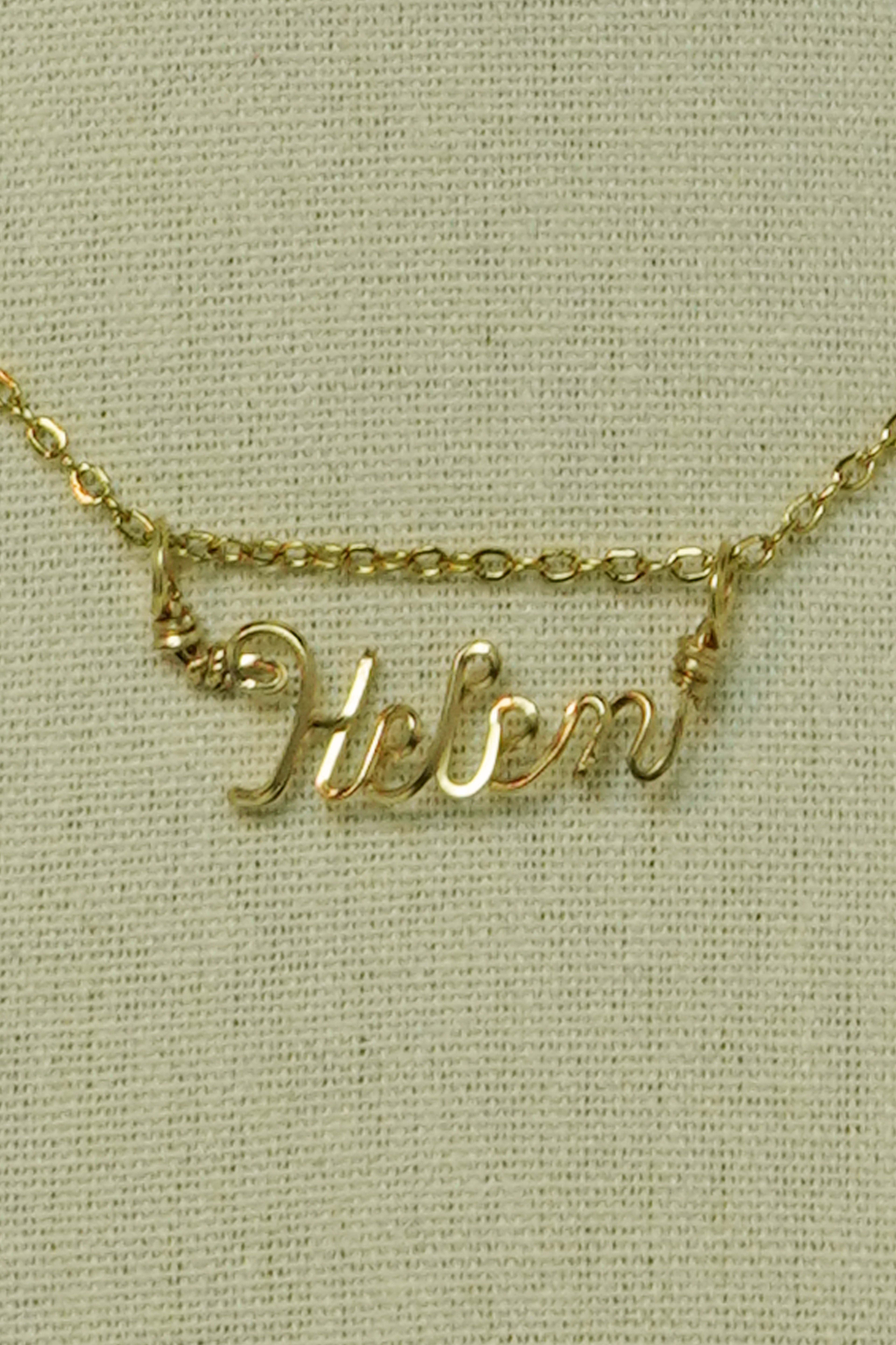 Name necklace 14 K. gold filled