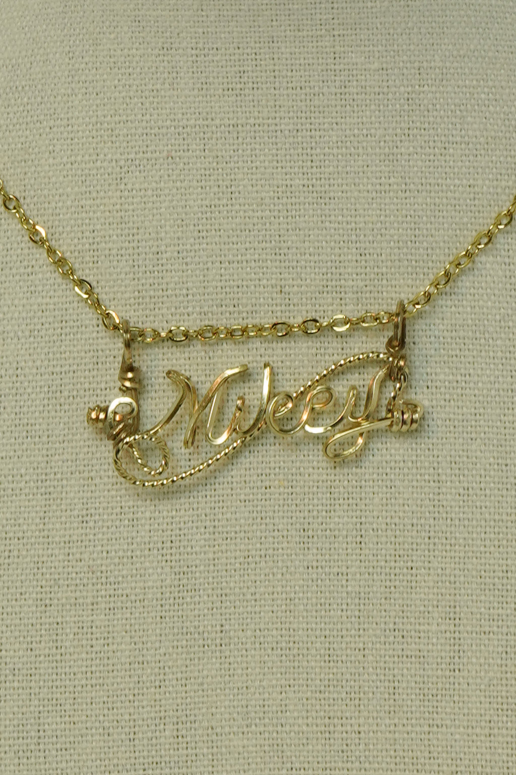 Name necklace 14 K. gold filled